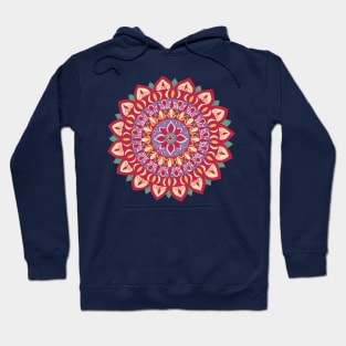 Flower Mandala Viva Magenta Hoodie